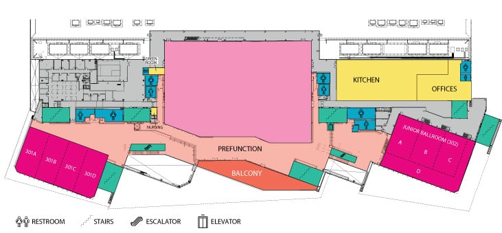 3rd Floor Map at the OKC Convention Center